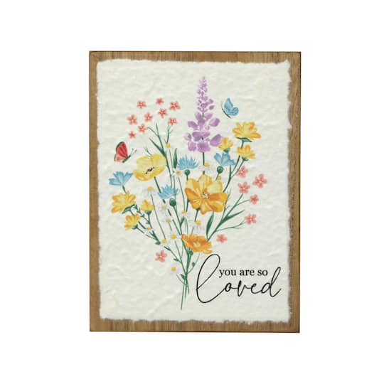 8&#x22; You Are So Loved Floral Tabletop Sign by Ashland&#xAE;